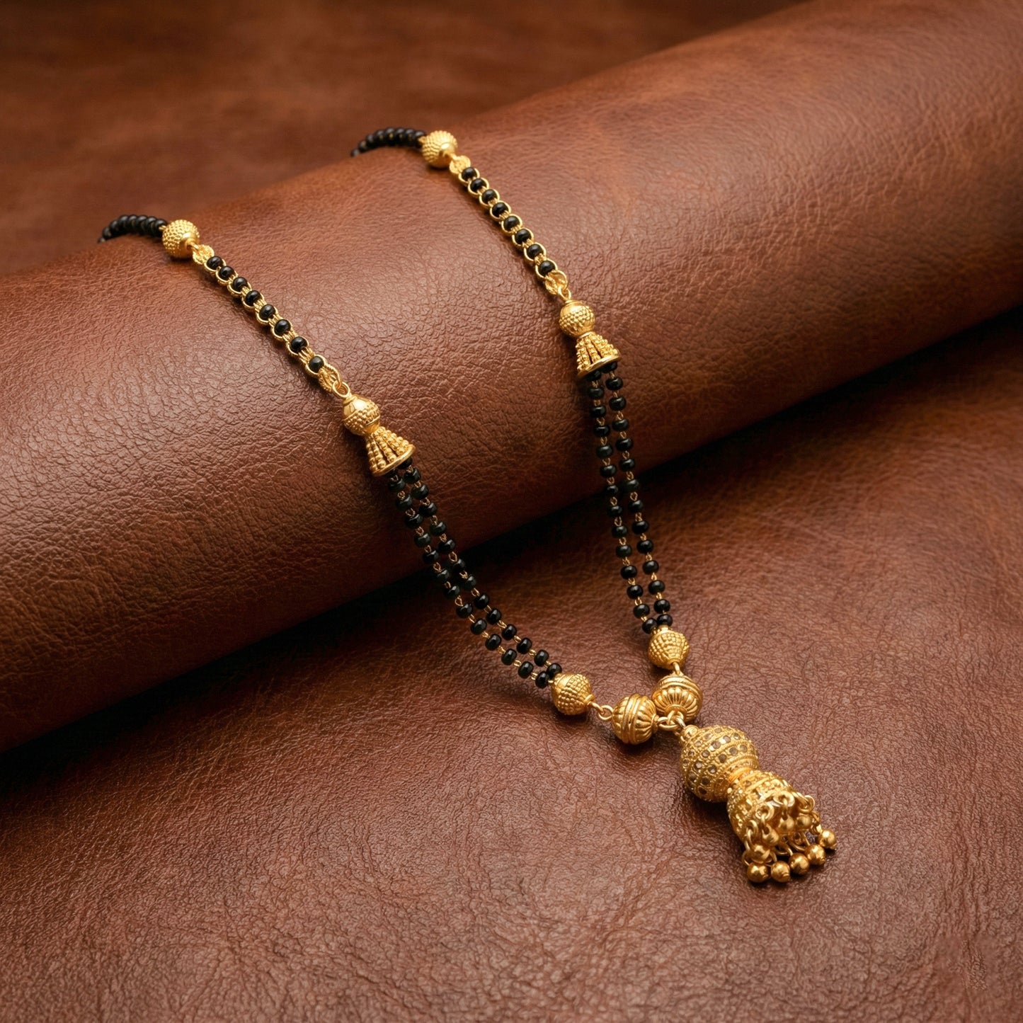 Gold Plated Mangalsutra Elegant Daily Wear Necklace – 18 Inch