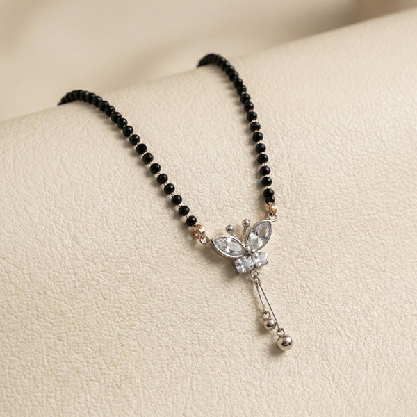 Black Beads Mangalsutra Classic Short Necklace for Daily Wear