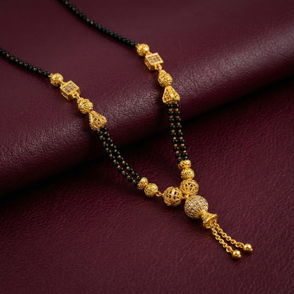 Black Beads Mangalsutra Premium Traditional Necklace for Women