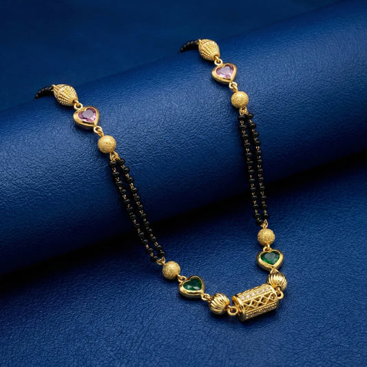 Gold Plated Mangalsutra Minimal Modern Necklace – 18 Inch