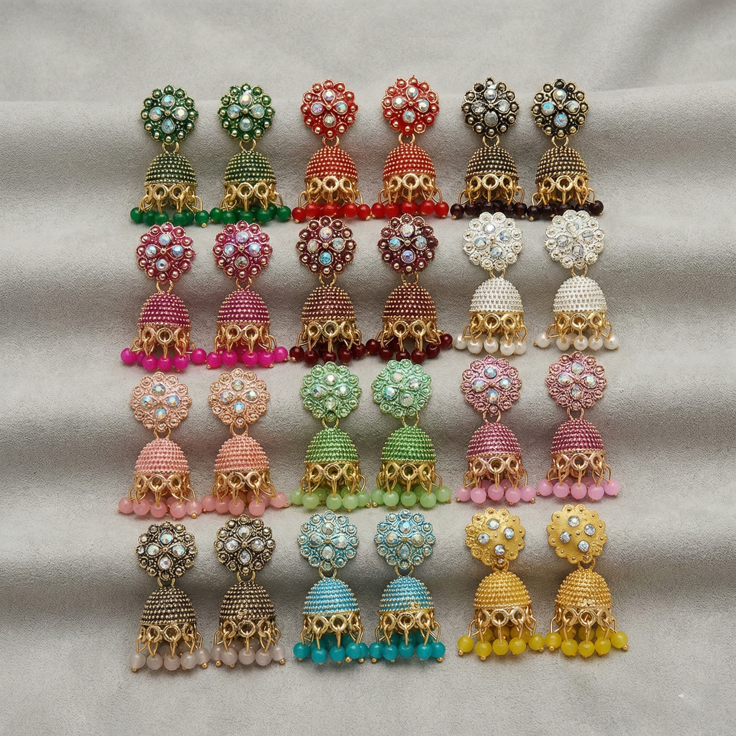 Earrings Combo Set for Women – Pack of 12 Multicolor Designer Earrings | Party & Daily Wear