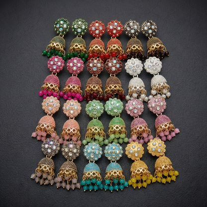 Earrings Combo Set for Women – Pack of 12 Multicolor Designer Earrings | Party & Daily Wear