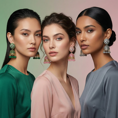 Earrings Combo Set for Women – Pack of 12 Multicolor Designer Earrings | Party & Daily Wear