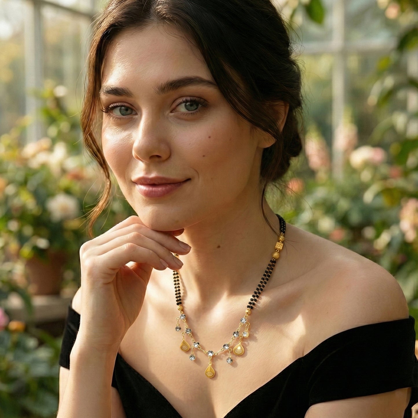 Gold Plated Mangalsutra Lightweight Daily Wear Jewelry