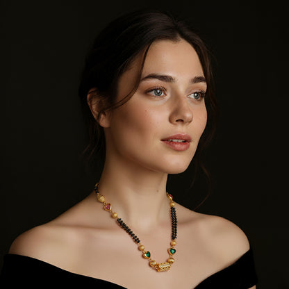 Gold Plated Mangalsutra Minimal Modern Necklace – 18 Inch