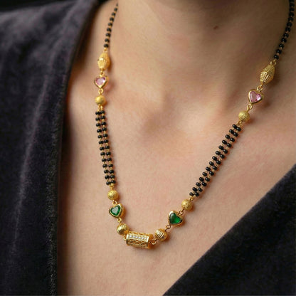 Gold Plated Mangalsutra Minimal Modern Necklace – 18 Inch