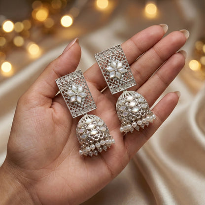 SYBAA Premium Gold-Plated Jhumka Earrings | Korean & Ethnic Fusion Trend 2026